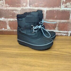 London Fog Boots Toddler Boys Size 7 Black Slip On Winter Snow Boots Snow